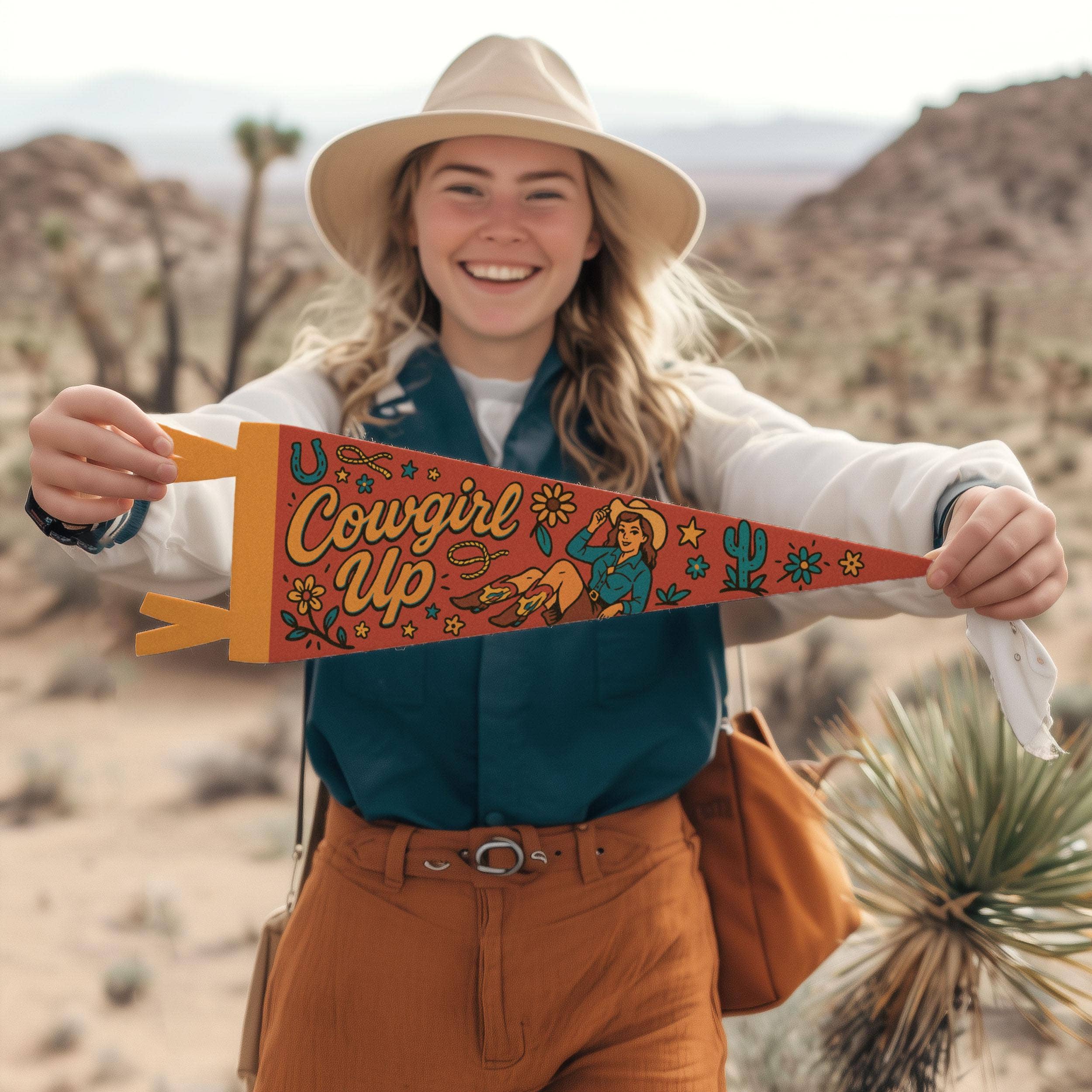 Benoit's Design Co. - Wholesale Sign - Cowgirl Up Felt Pennant5