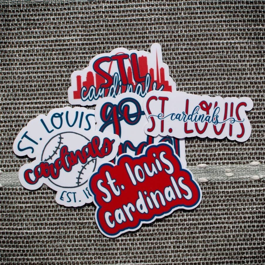 MDStickerShop St. Louis Cardinals Print Fabric Wristlet Keychain, Key Fob