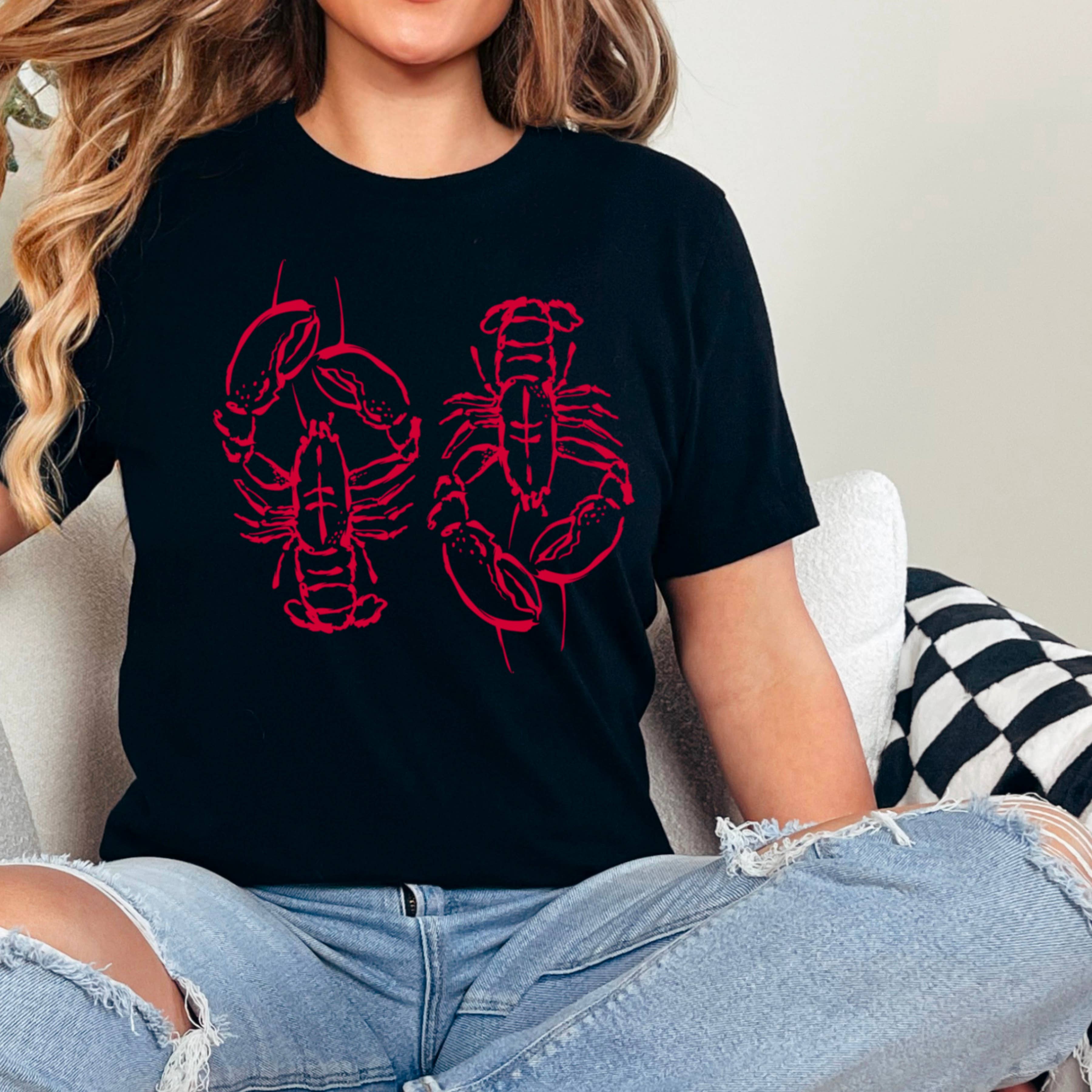 Shoppe SHC - Wholesale T-Shirt (Graphic) - Women's - Spring 2025 Coastal Aesthetic Lobster | Graphic Tee |Gildan 12