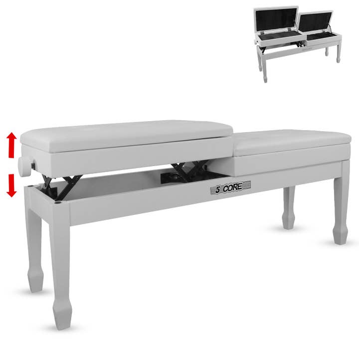 5Core Duet Piano Bench 3" Padded Cushioned Stool Wooden for wholesale by K Cube Inc