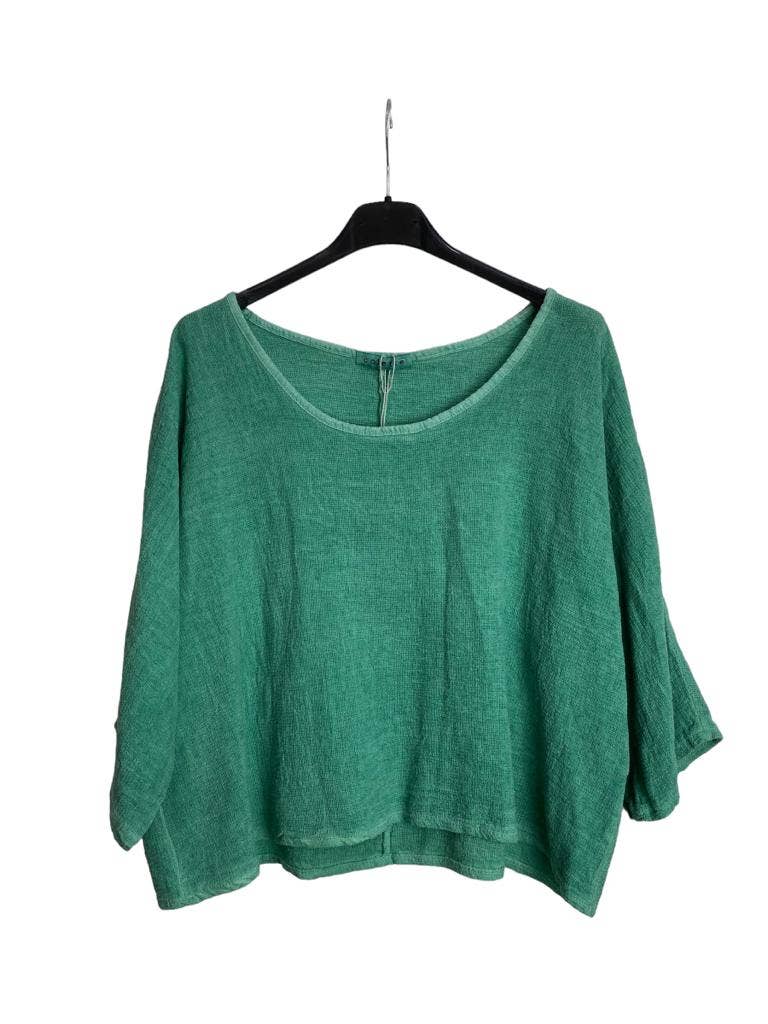 la maison des fibres naturelles – wholesale T-shirt – women's – TOP 3791 90% COTTON 10% LINEN2