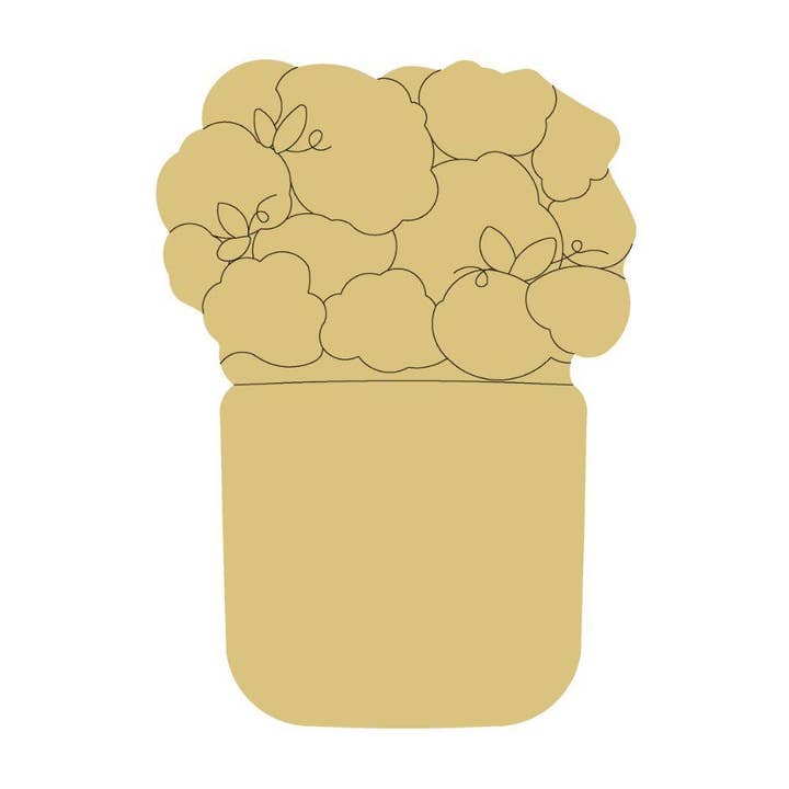 Bocal Mason Design By Lines, bois non fini, découpe, Style 4 pour la vente par Diverse Woodworking