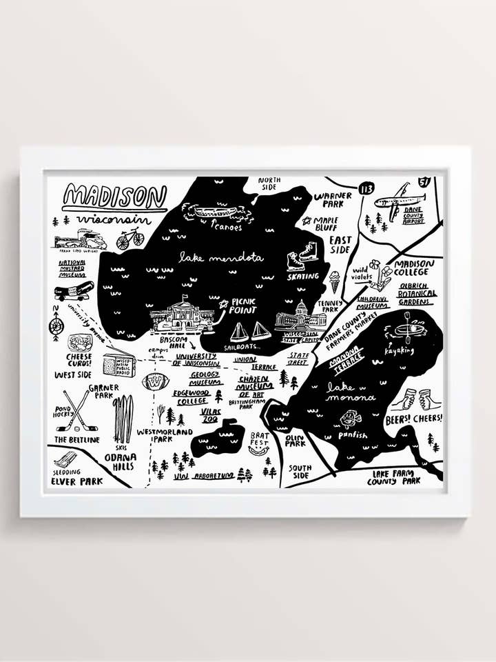 Madison Map Print for wholesale by People I've Loved