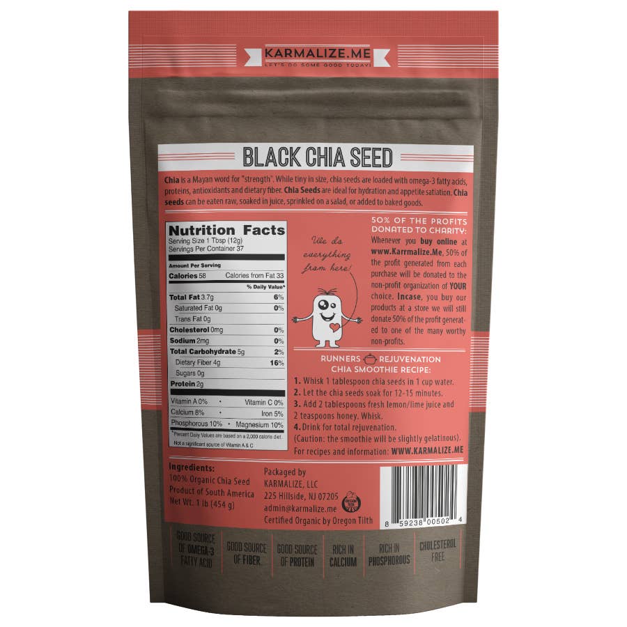 Karmalize.Me – wholesale Frön – Ekologiska svarta chiafrön1