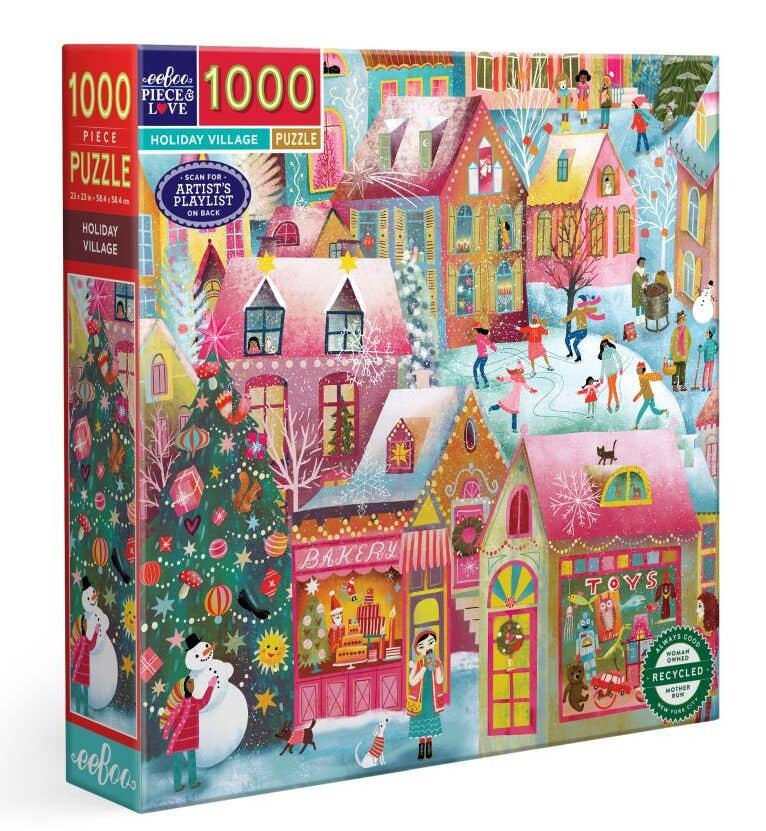 Bobangles - Wholesale Puzzle – Adult - eeBoo 1000 Pc Puzzle - Holiday Village0