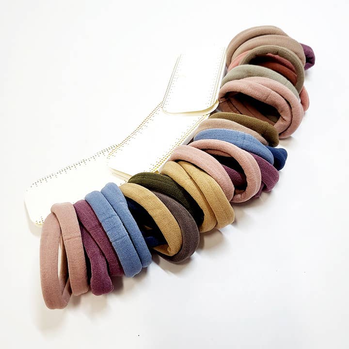 10 pcs Mauve and Dull Tone Hair Tie Set for wholesale by Funteze