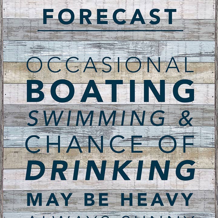 Lake forecast/ 16"x22"" Poly Sign for wholesale by Second Nature by Hand