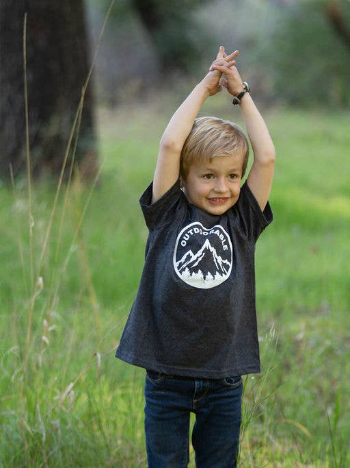 Chemise pour tout-petit anthracite et blanc pour la vente par Outdoorable Apparel