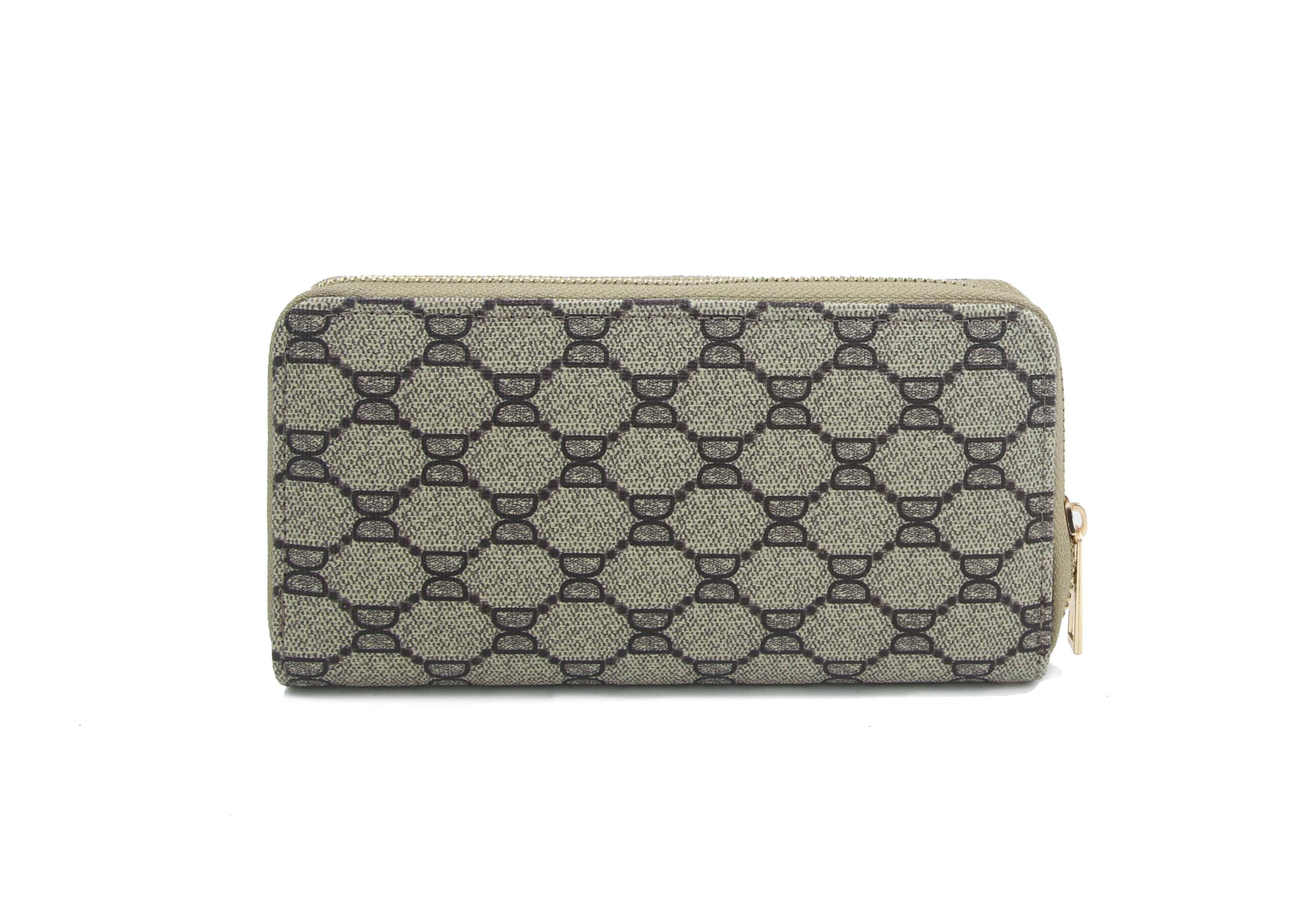 Handbag Factory Corp - Wholesale Wallet - Women's - Monogrammed Diamond Check Zip Around Wallet2