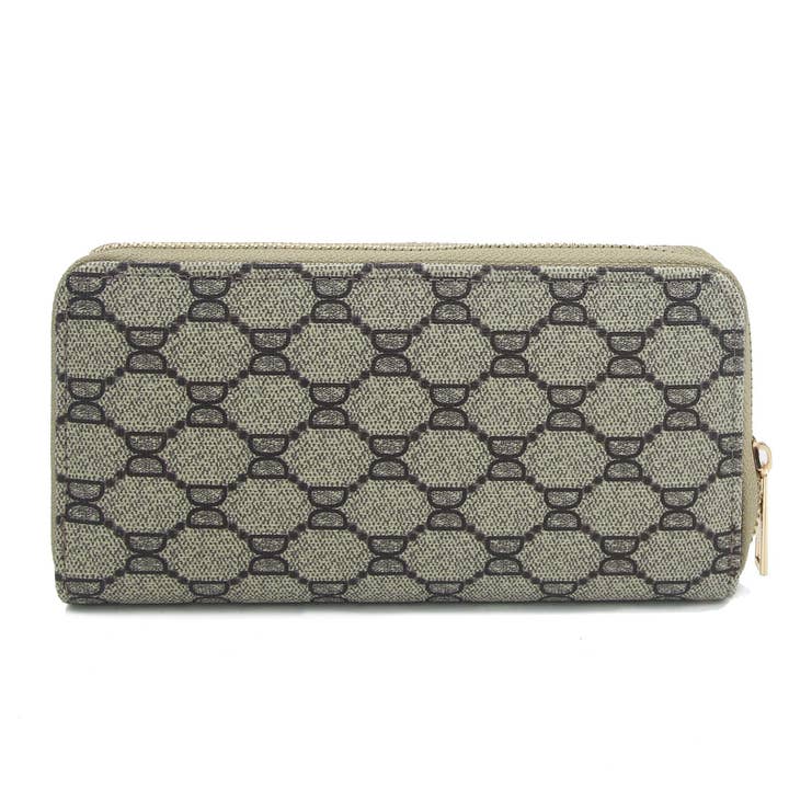 Handbag Factory Corp - Wholesale Wallet - Women's - Monogrammed Diamond Check Zip Around Wallet2