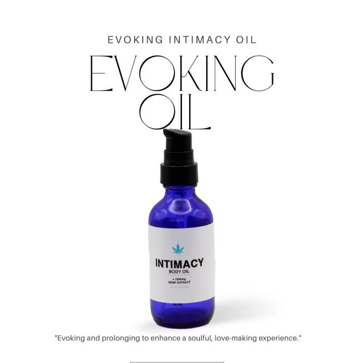 Evoking Intimacy Oil with 1000mg Hemp Extract for wholesale by Innate Organic Body