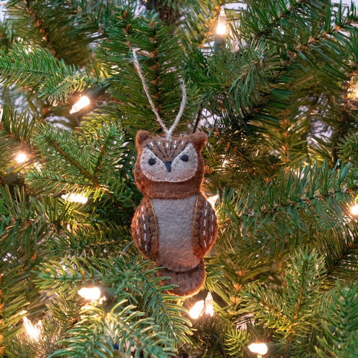 The Winding Road - Wholesale Ornament - Ornament - Owl Natural - 3 Assorted Colors5