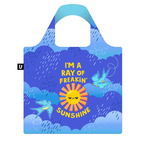 Ray of Sunshine - Foldable Tote Bag  for wholesale by Uptown Sox