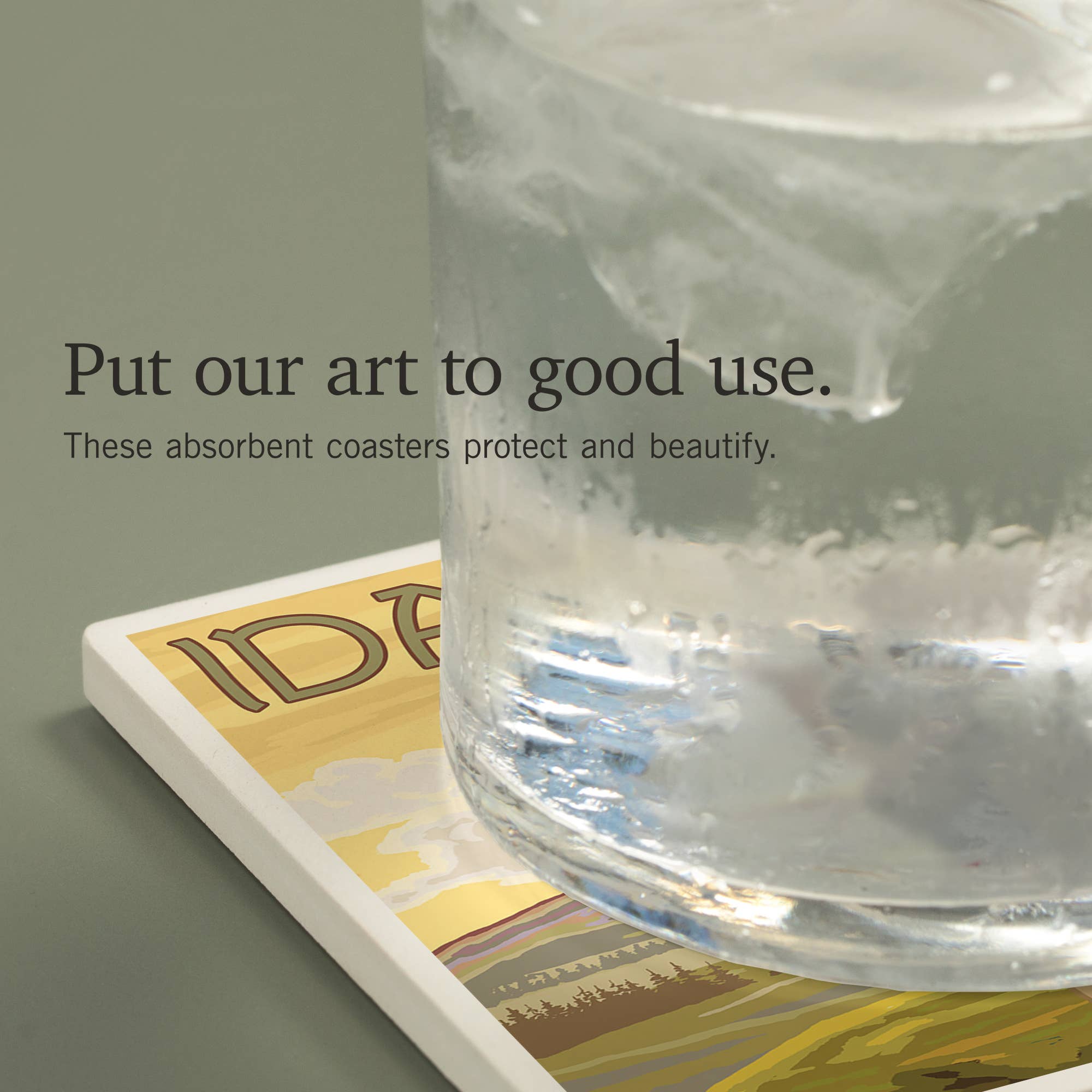 Lantern Press - Venta al por mayor Posavasos - POSAVASOS DE CERÁMICA Idaho, Cowboy & Horse3