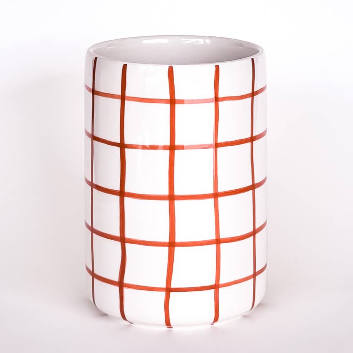 Vase Grid - terracotta orange for wholesale by Magazin Minori