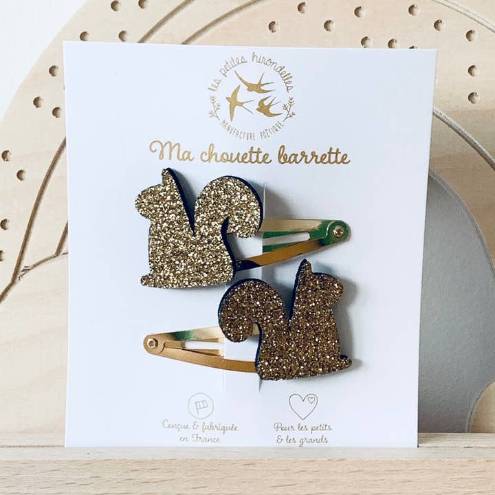 Dubbelklämmor med ekorrmotiv för wholesale av Les Petites Hirondelles
