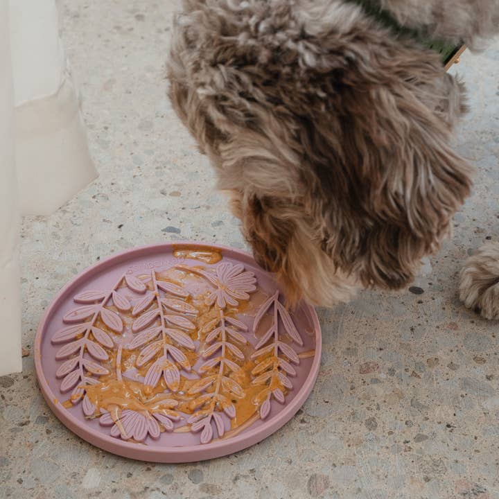 dexypaws - Wholesale Pet Food Mat - Dog - Blush Pink Garden Enrichment Lick Mat1