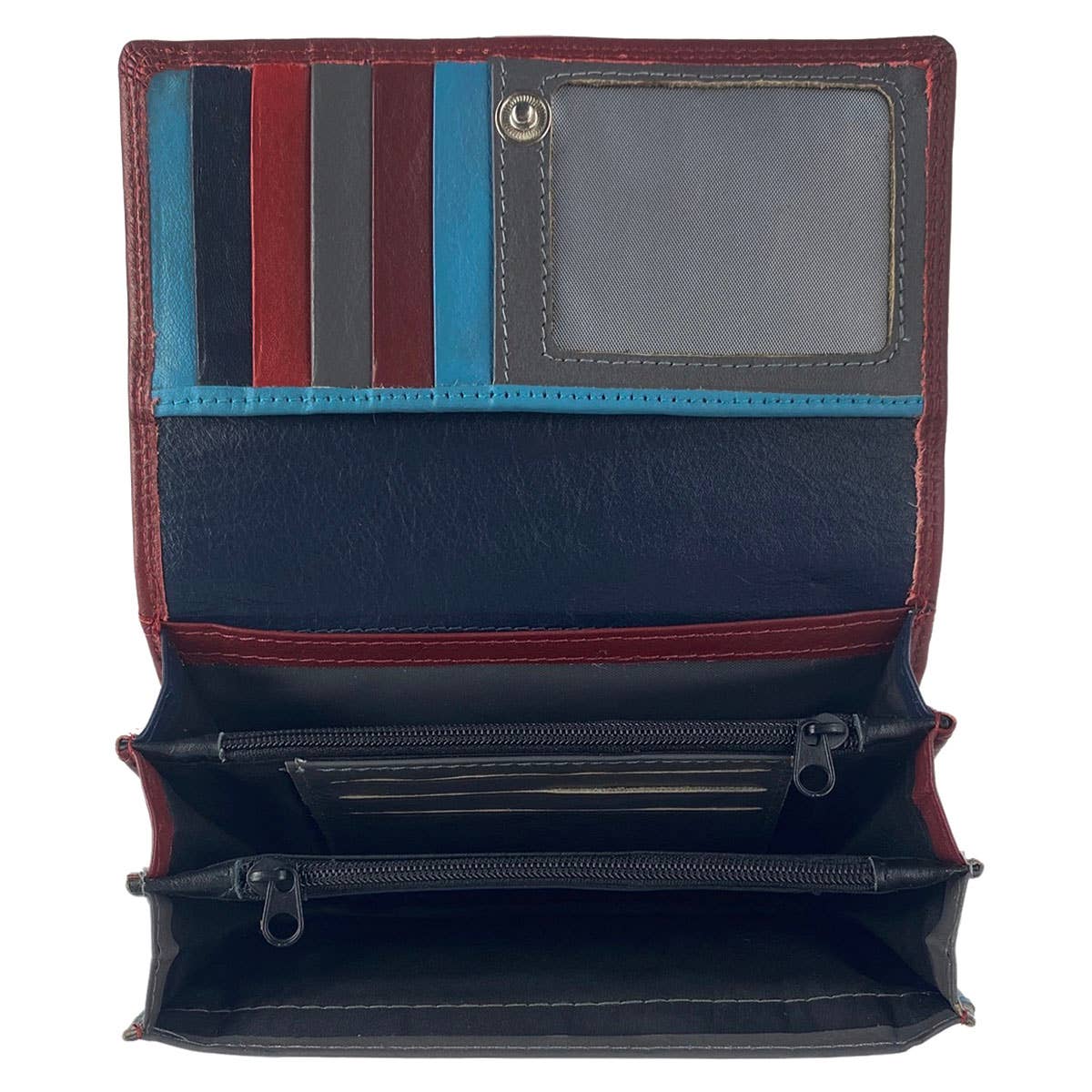 Arrigo - Vente Portefeuille – femme - Portefeuille femme en cuir multicolore modèle harmonica6