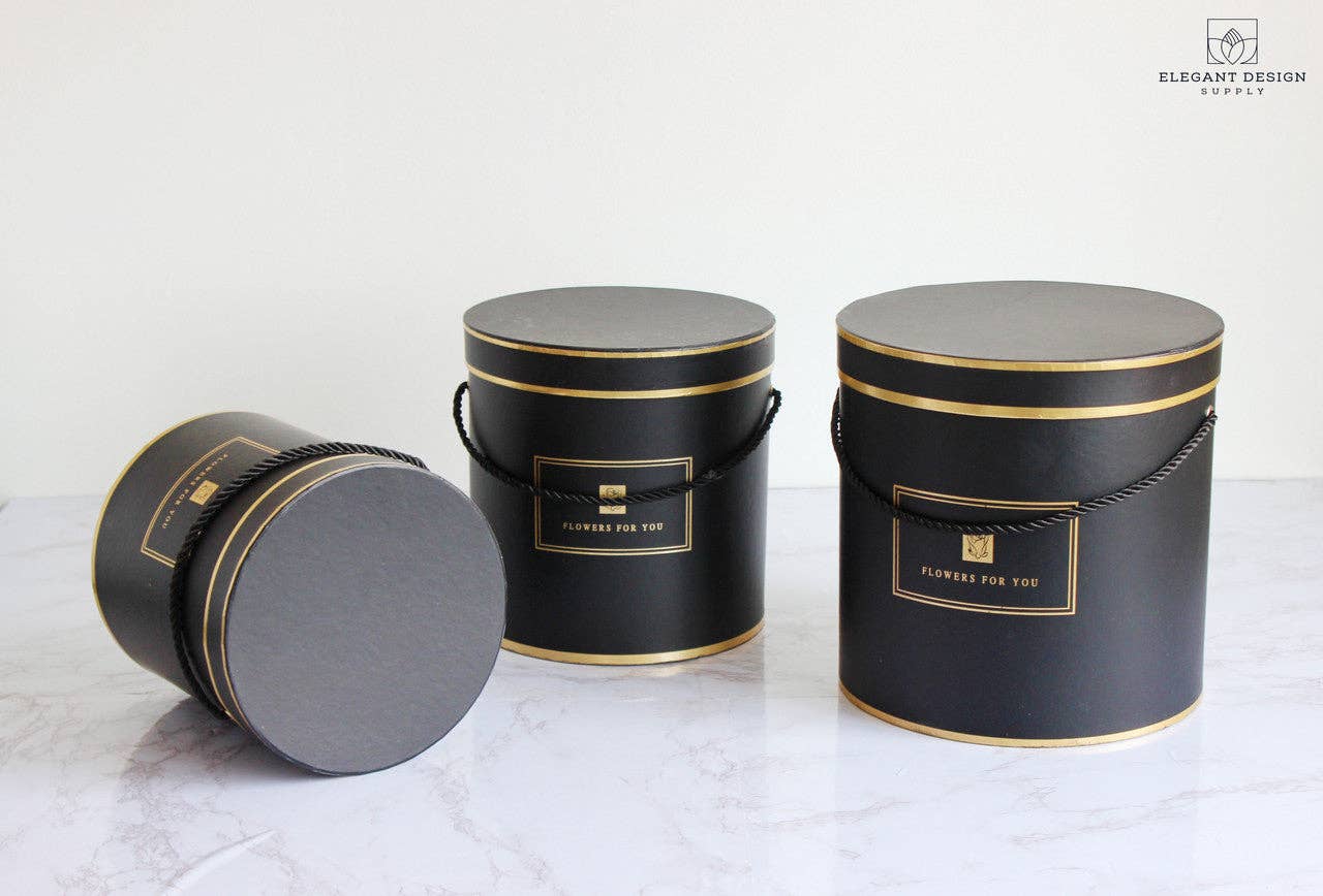 Elegant Design Supply - Wholesale Gift Box - Round "Flowers for you" Hat Flower Box3