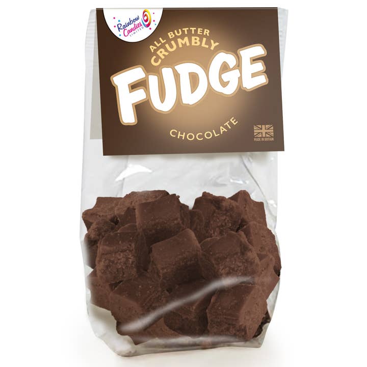 All Butter Chocolate Crumbly Fudge Bag. for wholesale by Rainbow Candies