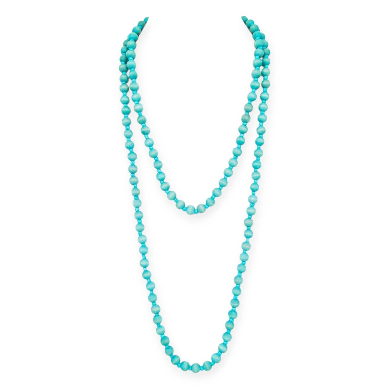 LA Jewelry Plaza - Wholesale Beaded/Pearl Necklace - Wooden Beads 60 inches Multi Wrap Necklace1