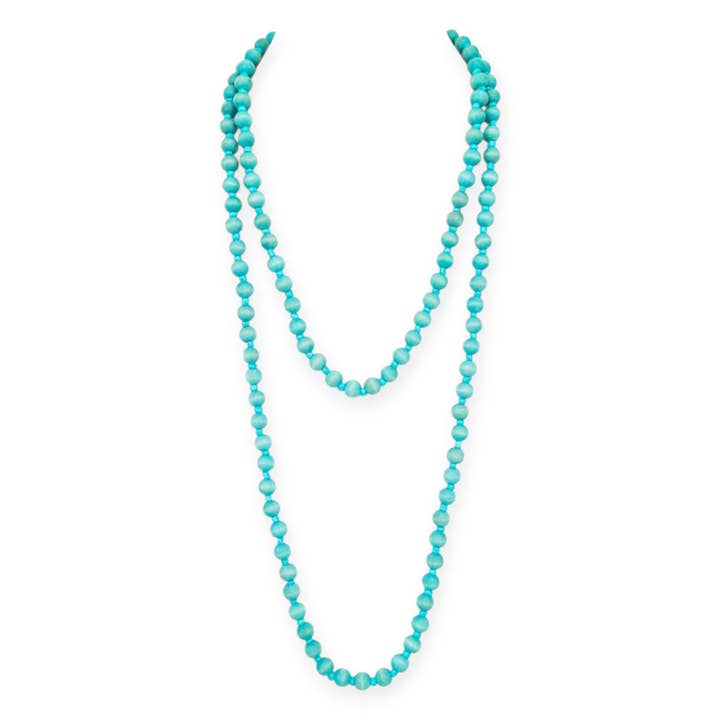 LA Jewelry Plaza - Wholesale Beaded/Pearl Necklace - Wooden Beads 60 inches Multi Wrap Necklace1