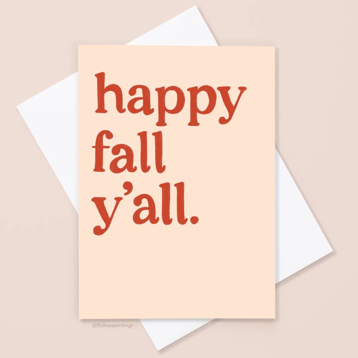 Carte Joyeux Automne à Tous pour la vente par Fly Like Paper Design