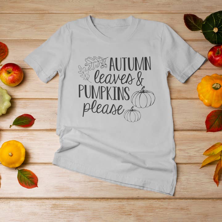 Vuxen Tee - Höstlövpumpor tack för wholesale av Words of Ivy