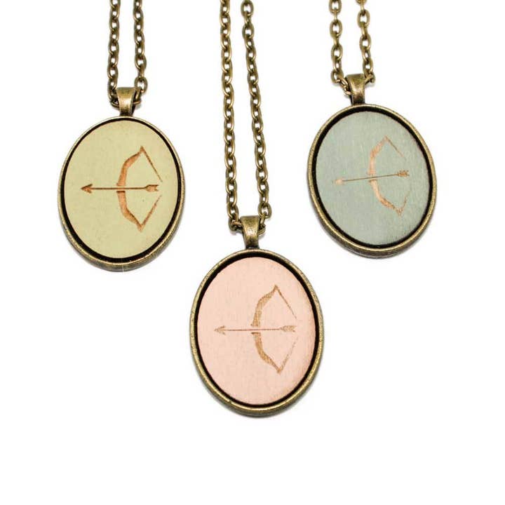 Small Cameo Pendant - Bow And Arrow for wholesale by Once Again Sam
