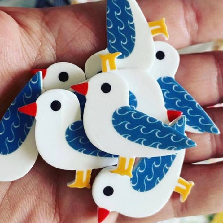 Jewells – wholesale Hair clip – Women’s – Seagull or Puffin resin hair grip clip6