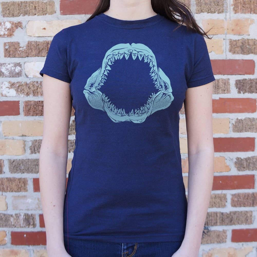 Echte Navy Mouth Of The Megalodon Damen-T-Shirt für den Großhandel auf Faire0
