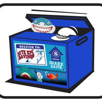 Leading Edge – Brinquedo clássico - Crianças por atacado – BITE EM' Savings Animatronic Shark Coin Bank5