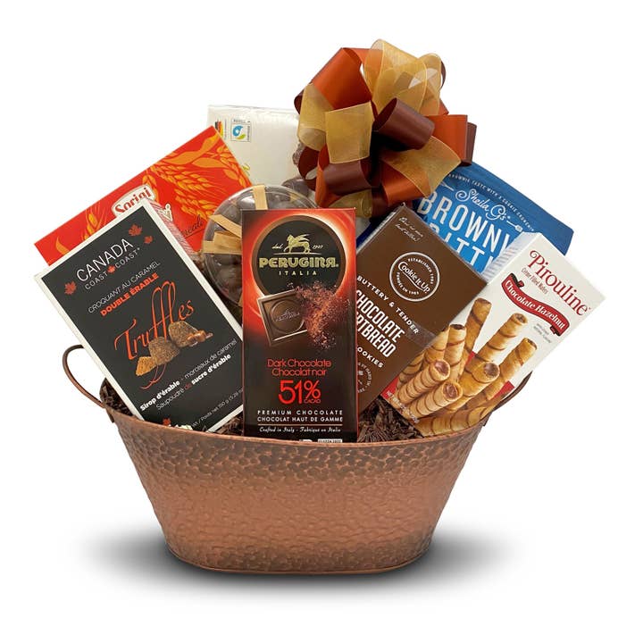 Thank Chocolate Gift Basket for wholesale by Pellatt Cornucopia Gift Baskets