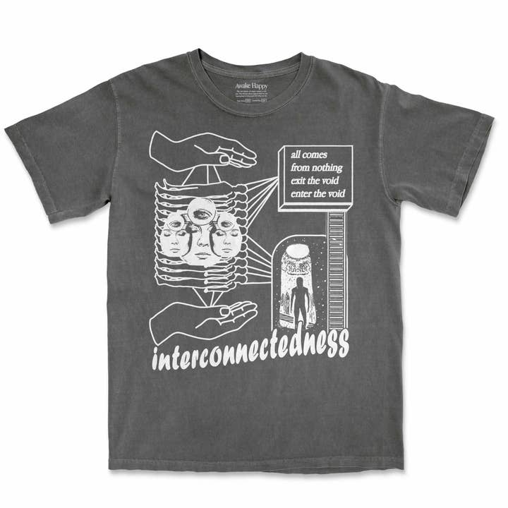 T-shirt délavé Interconnecttedness pour la vente par Awake Happy