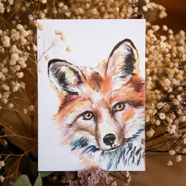 Kate Moby - Wholesale Postcard - Inky Fox Luxury Textured Postcards6