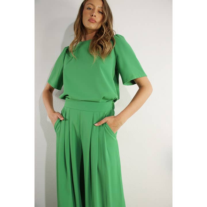Top and Pants Set - Green Color for wholesale on Faire