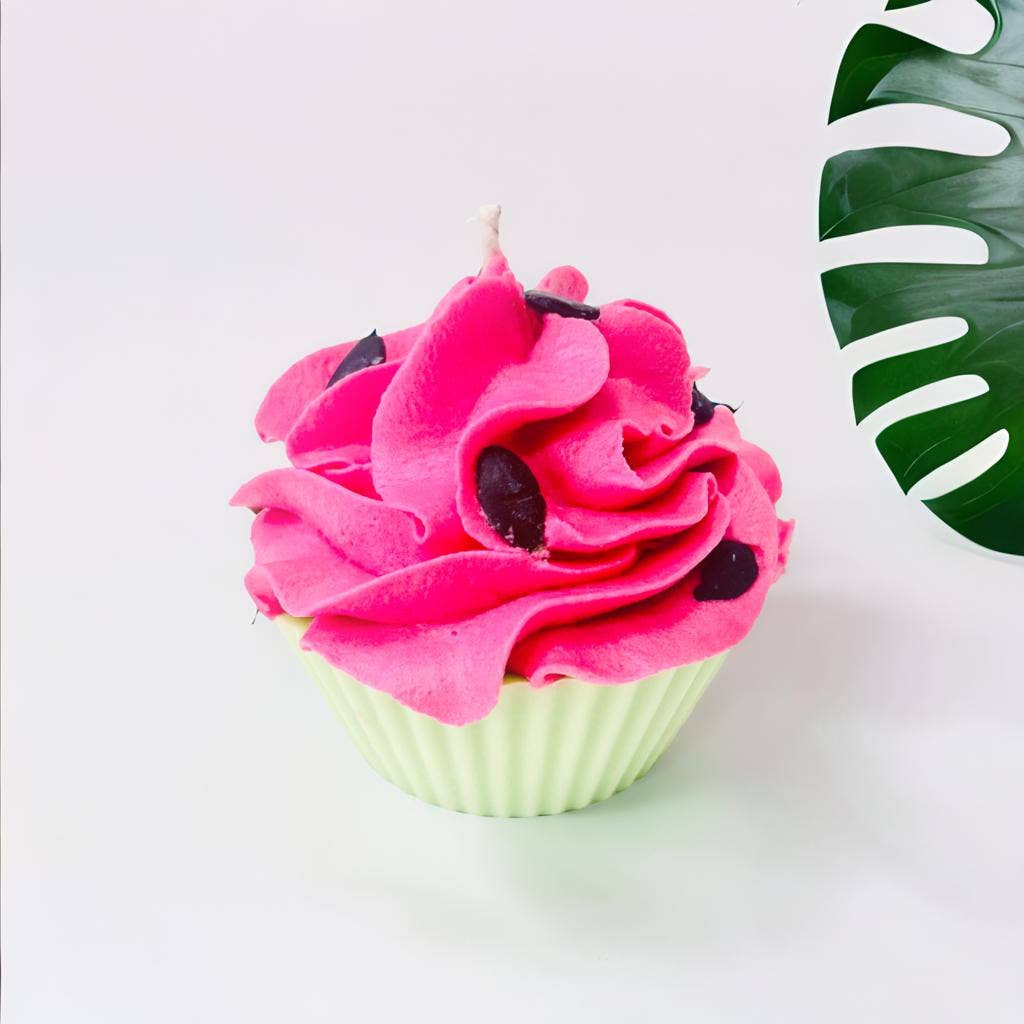 Gorgeous Wreck Design - Wholesale Novelty Candle - Watermelon Cupcake Candle .1