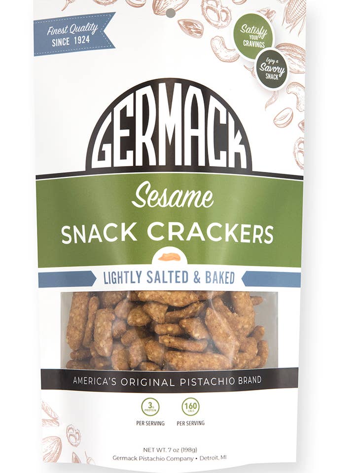 Sesame Crackers Salted (Sticks) - 7 oz for wholesale by Germack Pistachio Company