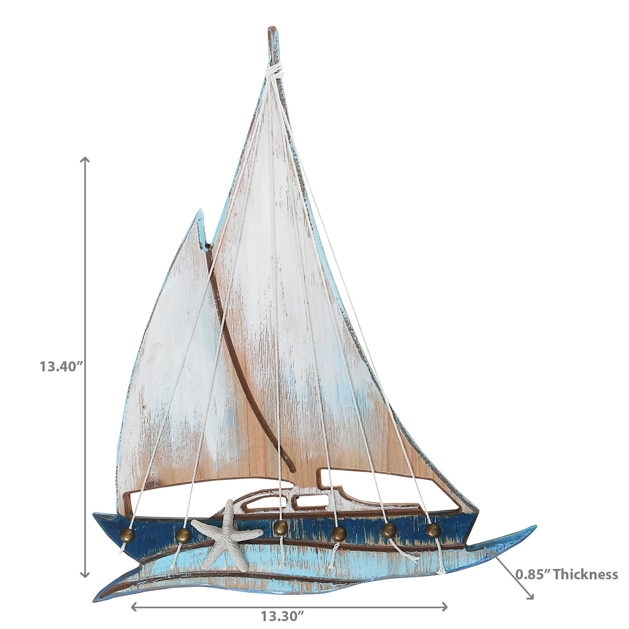 Multi Polyresin Sail Boat Wall Decor for wholesale on Faire2