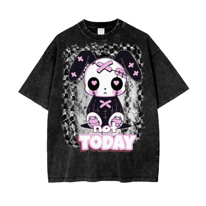 Not Today Oversized Shirt - Goth Shirt for wholesale by Colorfulmamas