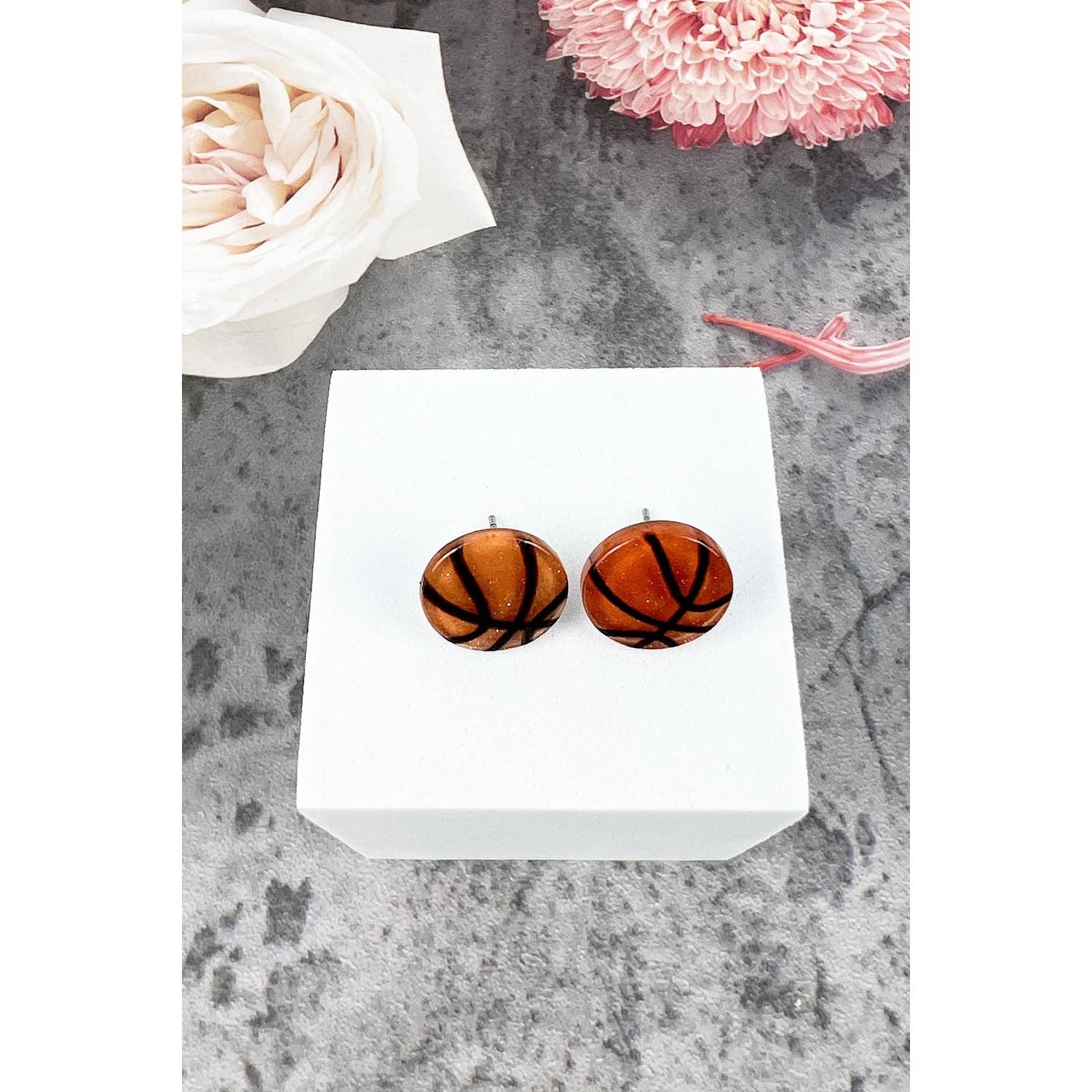 JHP Collection - Wholesale Stud/Post Earrings - VARIETY OF SPORTS BALL EPOXY MINI STUD EARRINGS1