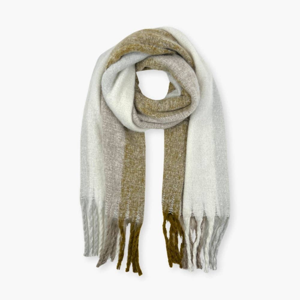 Humble Hilo - Wholesale Scarf - Women's - Humble Hilo Woven Chunky Scarf Cocoon Fringe24