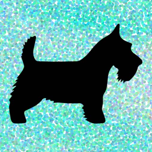 Adesivo in vinile Schnauzer Dog Puppy per la vendita all'ingrosso da parte di Bow-Dacious Designs