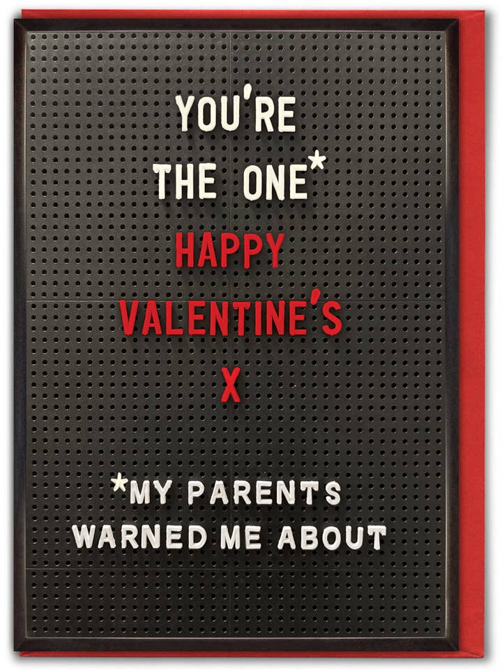 Carte de Saint-Valentin drôle - Mes parents m'ont mis en garde contre toi pour la vente par Brainbox Candy