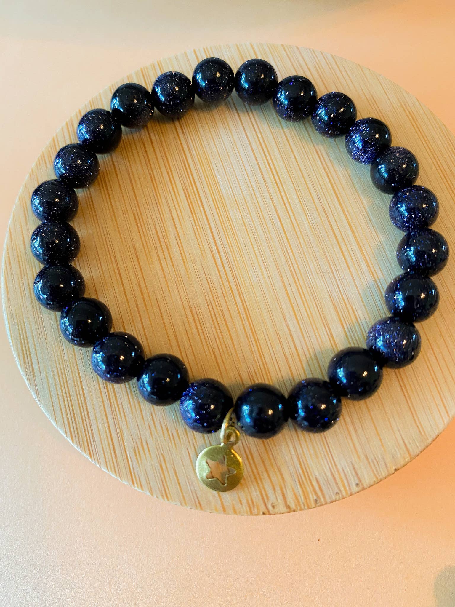 Santore Jewelry Company - Wholesale Beaded Bracelet - Blue Sandstone Mala Bracelet