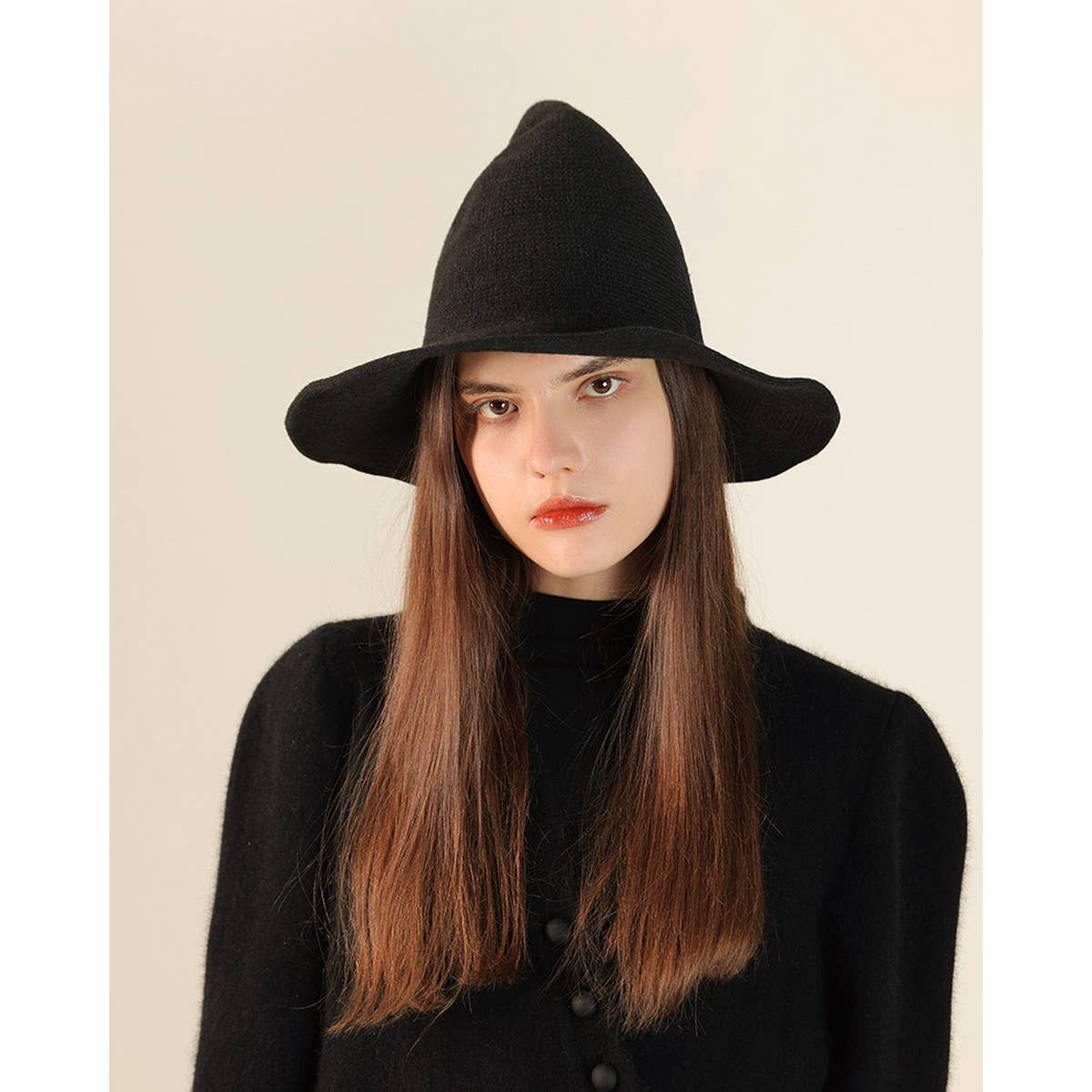 NINEXIS - Wholesale Boater Hat - Women's - CWAH1676_Regular Foldable Knitted Halloween Witch Hat17