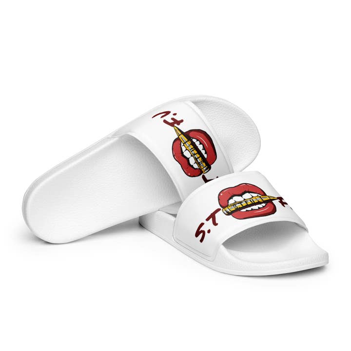 STFU Classic Logo Women's slides - White for wholesale by STFU