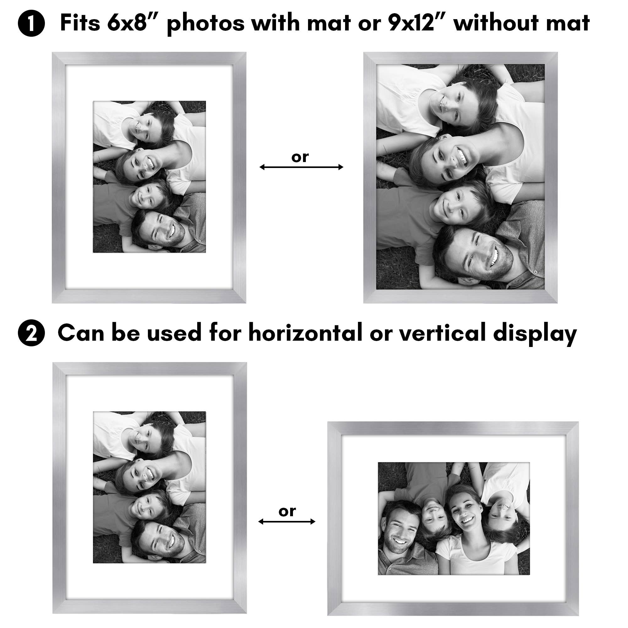 Americanflat - Wholesale Picture Frame - Americanflat 5 Pack Picture Frames With Mat Plexiglass Cover131