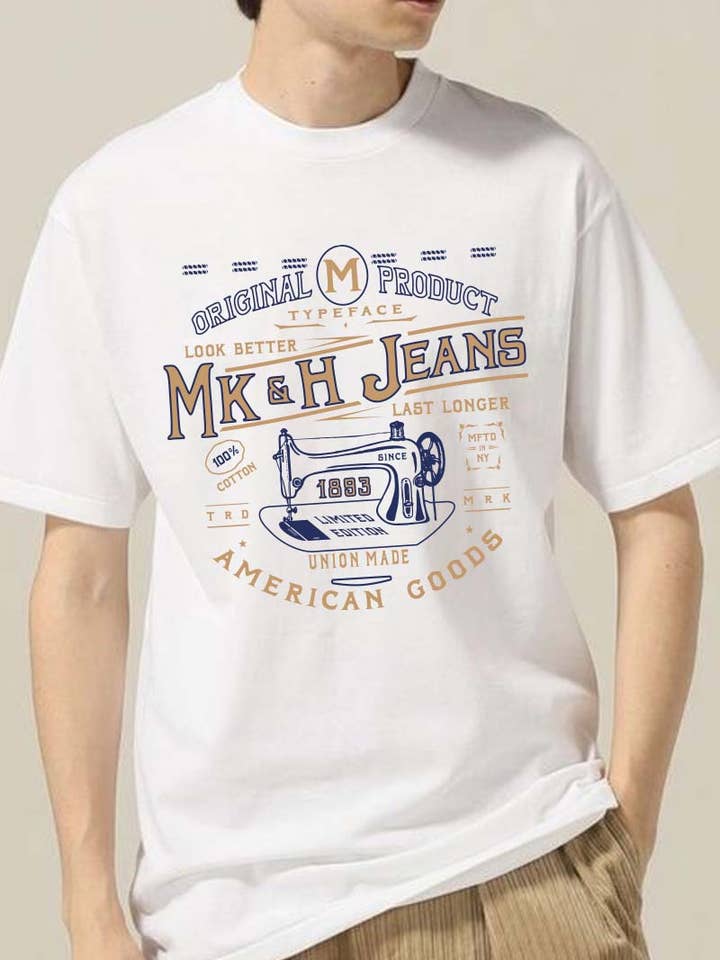 M7443 MK&H JEANS T-shirt met opdruk voor wholesale door HARANG