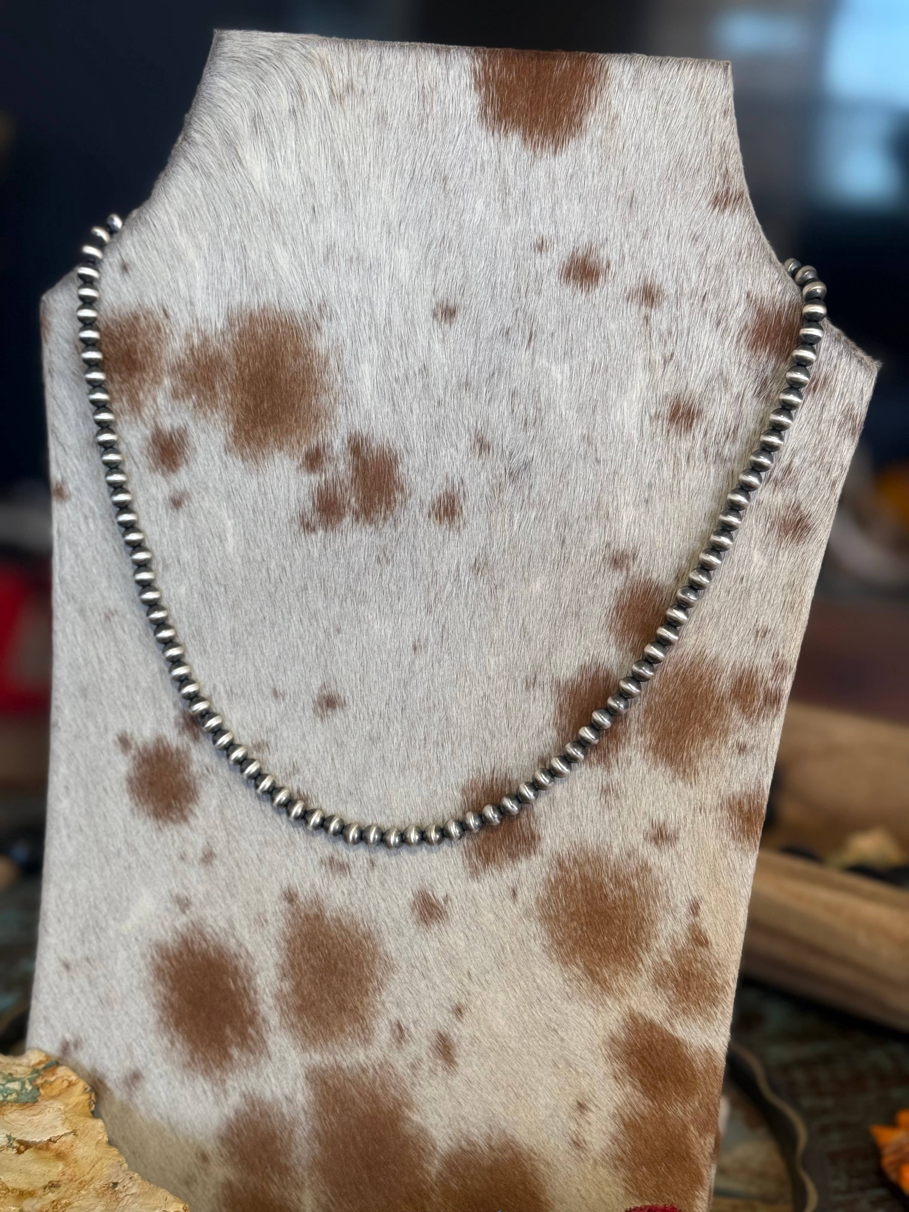 Z Bars Jewelry - Wholesale Beaded/pearl necklace - #020 6mm Sterling Pearl